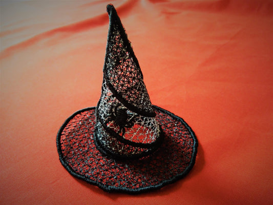 Witch Lace Hat With Little Spider