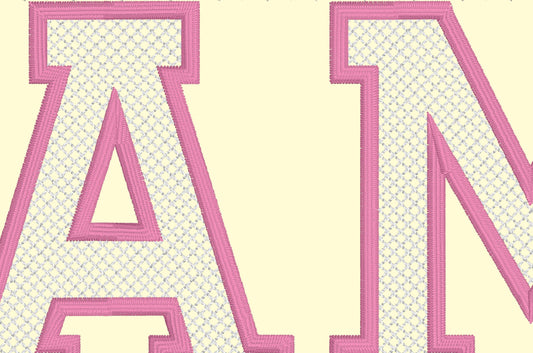 Diamond Quilt Glitter HTV Font