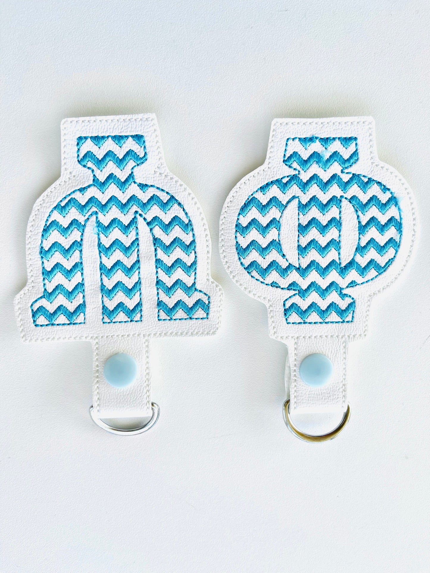 RicRac Greek Font Keychain