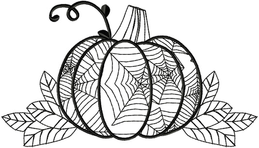 Halloween Spiderweb Pumpkin Outline