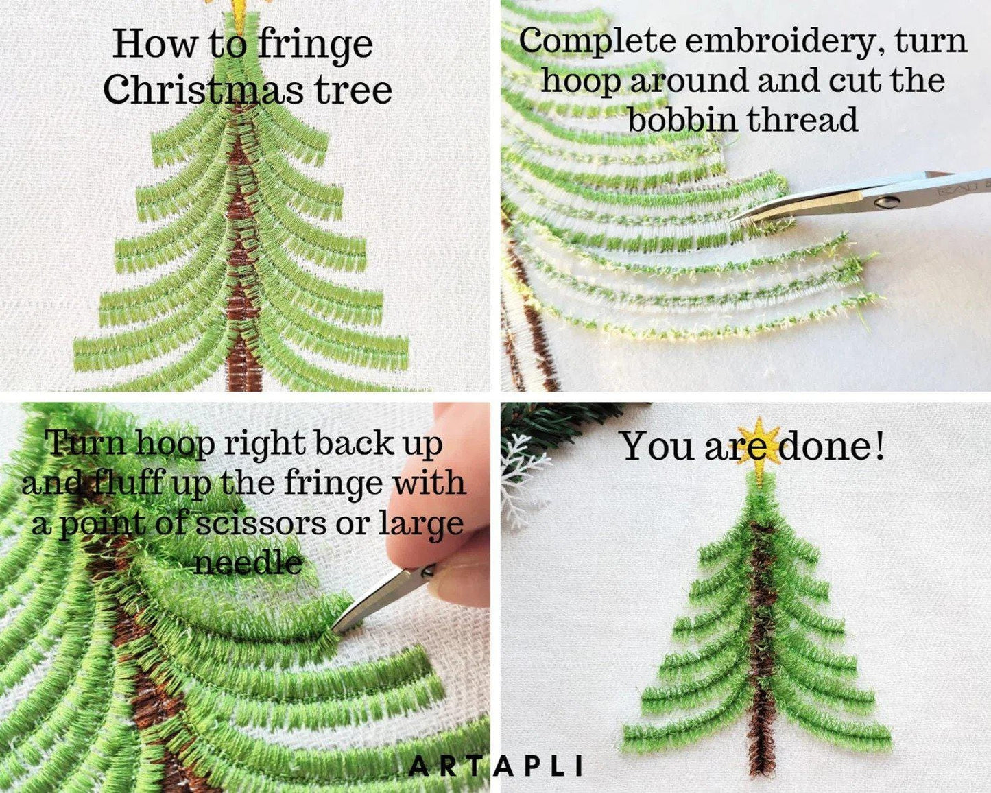 Shabby Chic Fringed Christmas Tree