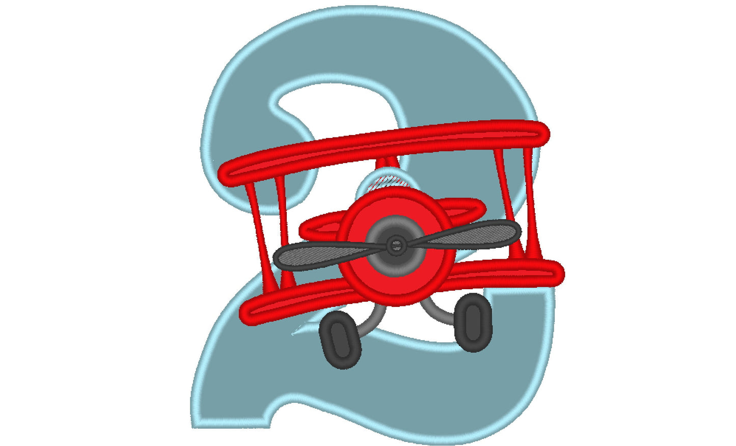 Airplane Birthday Number 2 Two