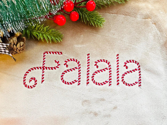 Classic 2-Color Candy Cane Font