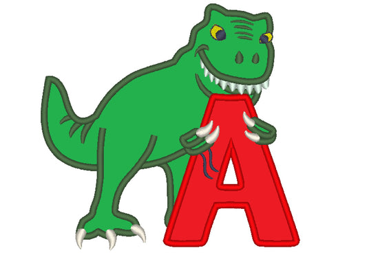 T-rex dinosaur Personalized name letter whole alphabet 26 letters