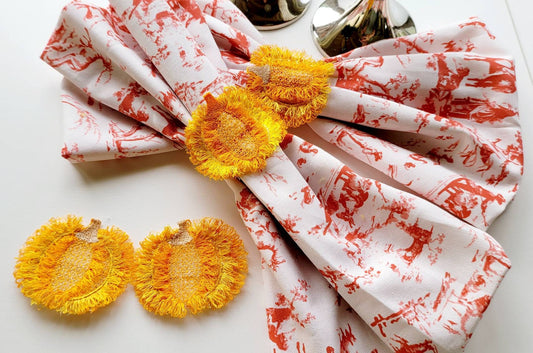 Fringed Pumpkin Decoration ITH