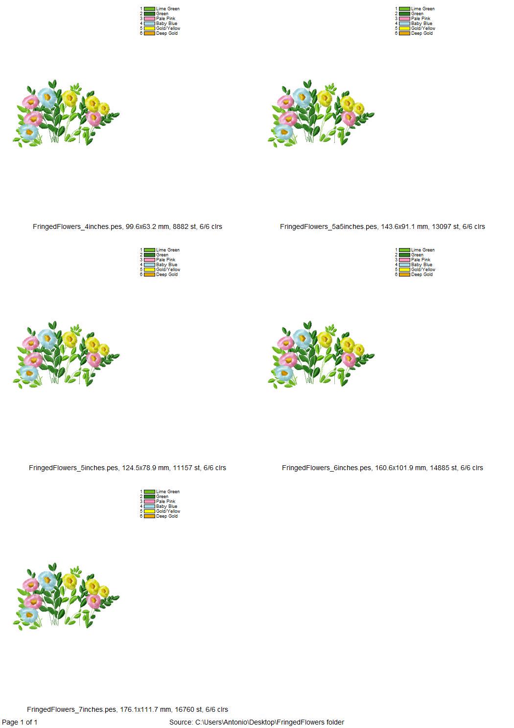 Fringed Flower Floral Bouquet