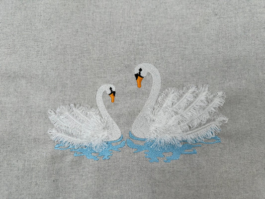 Fringed Swimming Swan