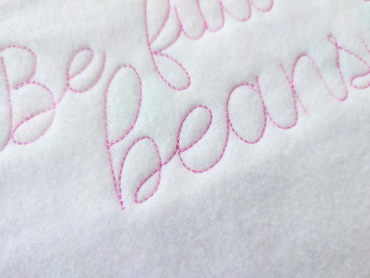 Simple Quick Bean Stitch Thin Line Font