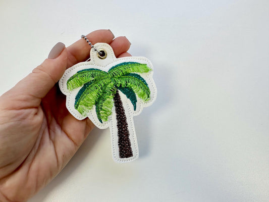 Beach Palm Tree Eyelet And Key Fob