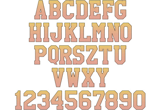 Iridescent Ombre Gradient Font