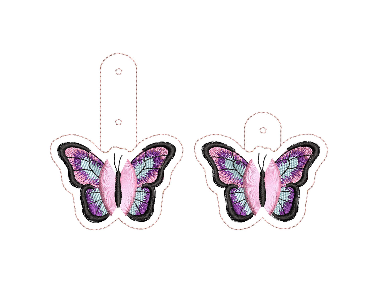 Fringed Butterfly Keychain ITH