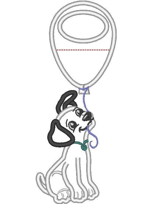 Little Puppy Dog and Balloon Towel Hanging Hole Topper