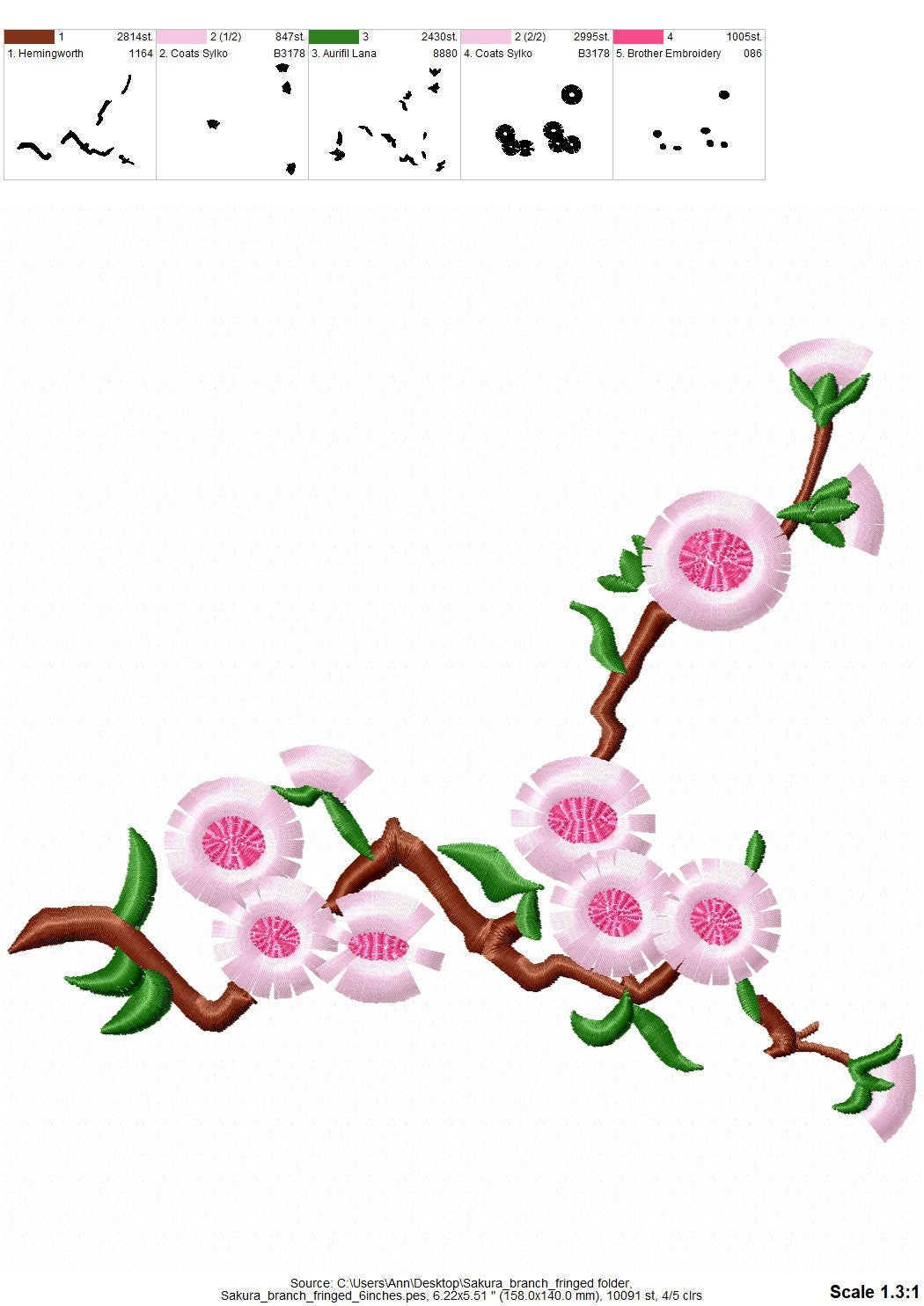 Fringed Sakura Cherry Flower