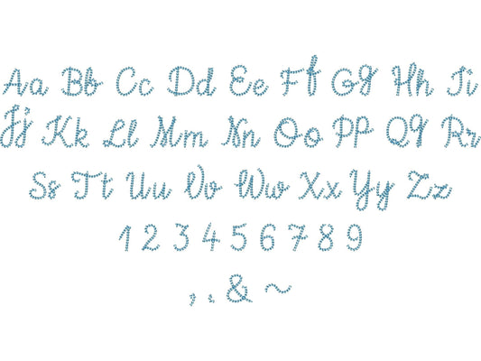 Mini Chain Stitch Handwritten Script Font