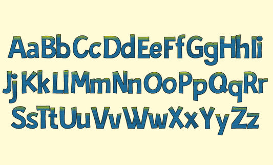 Iridescent 2-Color Font Deanna