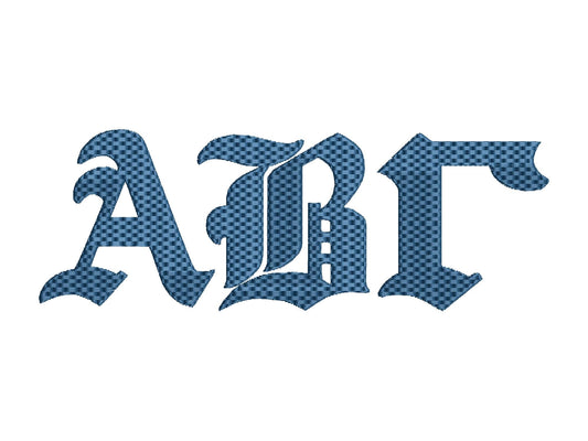 Old Style Textured Waffle Stitch Greek Font