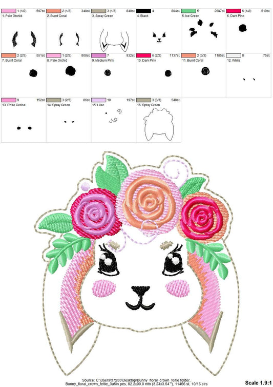 Adorable Easter Floral Bunny Head