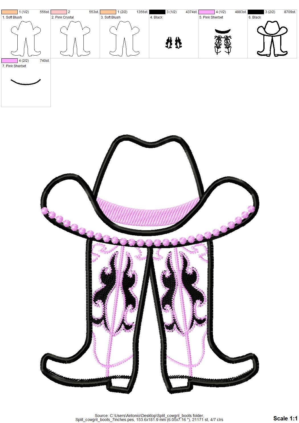 Cowgirl Cowboy Boots And Hat