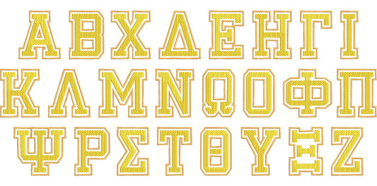 Gold Fraternities Sororities Greek Font