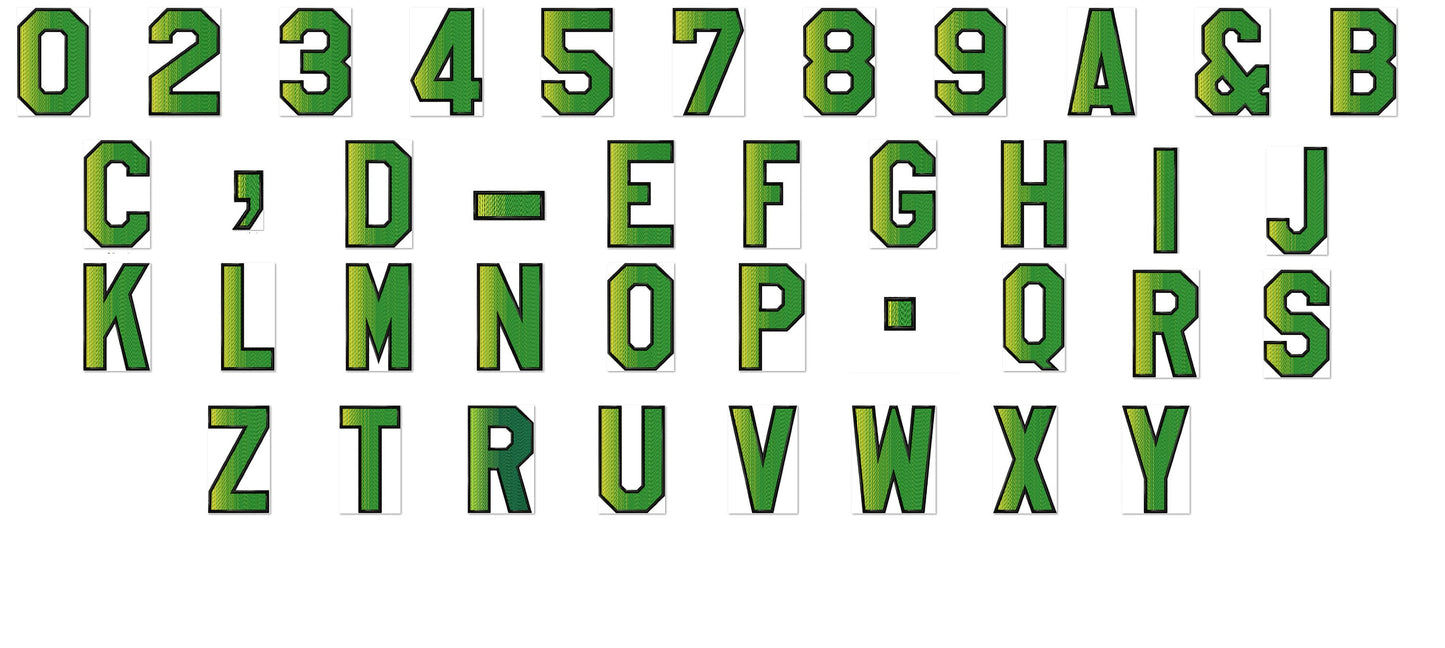 Iridescent 2-Color Block Monogram Font