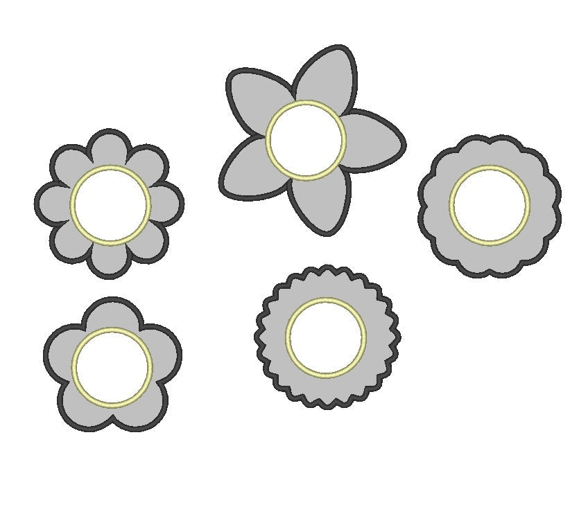 Floral Curtain Holes ITH