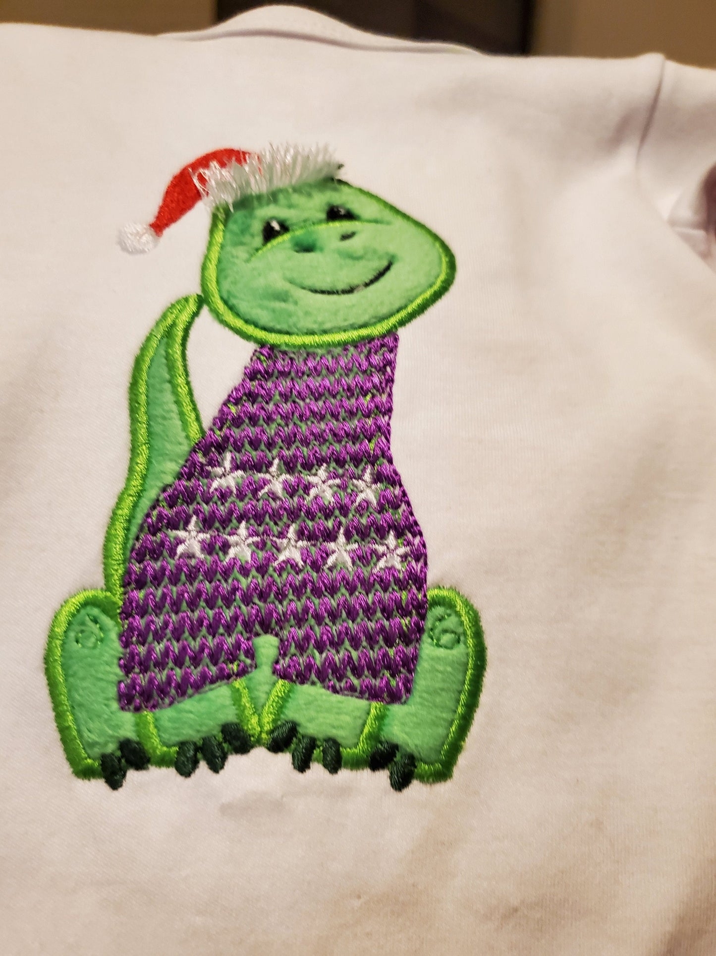Little Christmas Dinosaur Applique