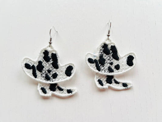 Cowboy Cowgirl Boots and Hat Earrings