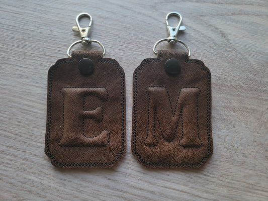 Puffy Puff Foam 3D Monogram Keychain ITH