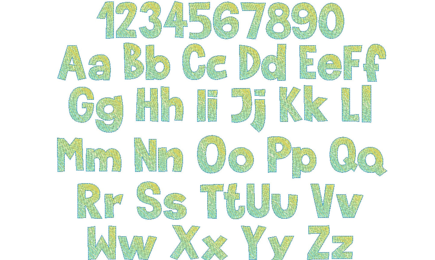 Iridescent Ombre Font Oliver