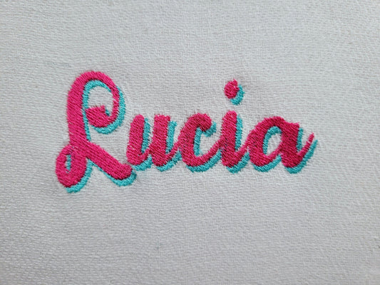 Adeline Script Shadow Font Fill Stitch