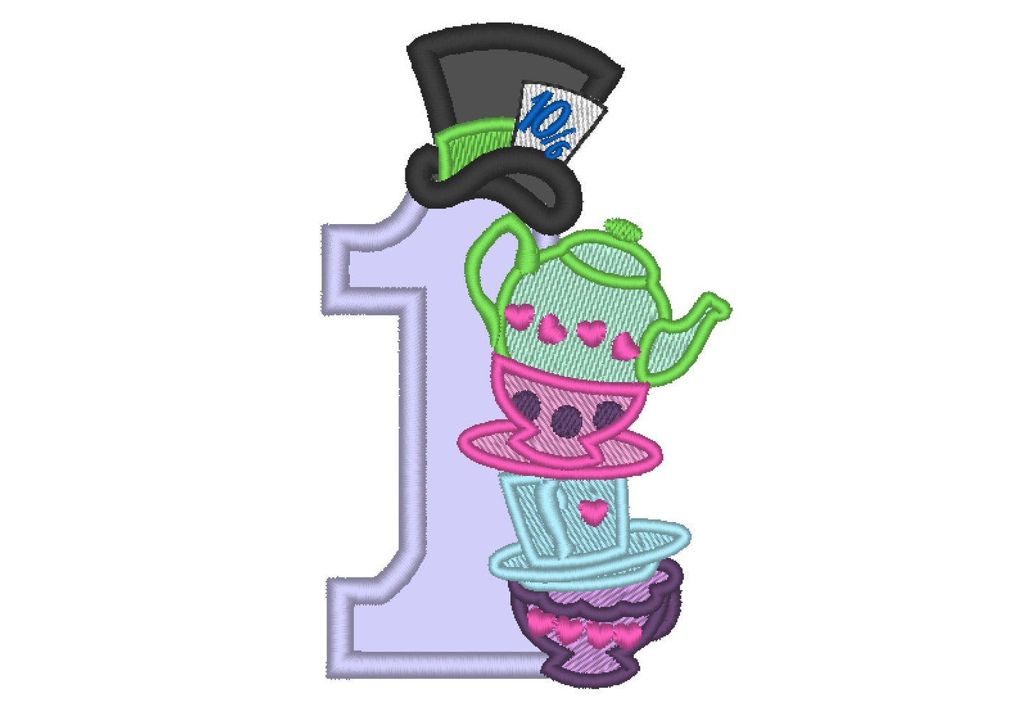 Wonderland Mad Hatter Birthday Number One