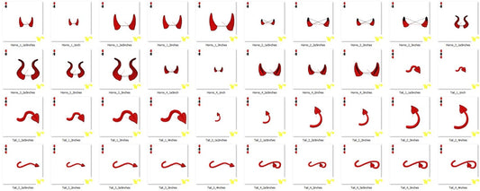 Little Devil Tail And Horn Accent