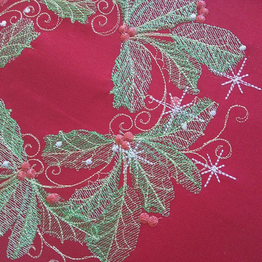 Sparkling holly leaves wreath Christmas holly leaf classy circle