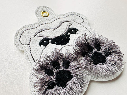 Bulldog Fringed Paws Keychain