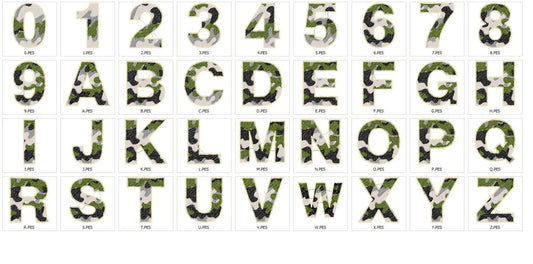 Military Camouflage Block Font