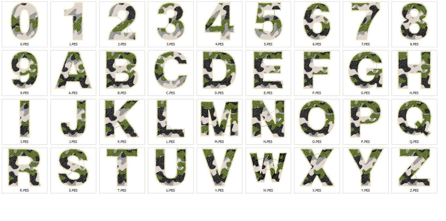 Military Camouflage Block Font