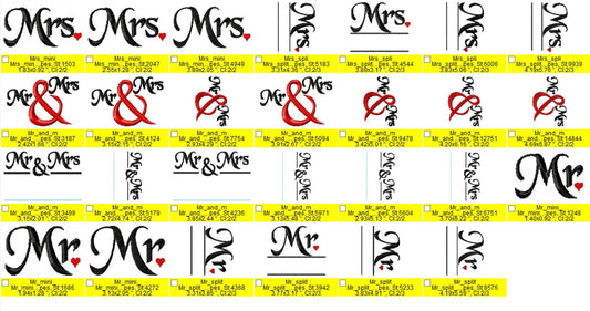 Mr And Mrs Wedding Monogram Frame