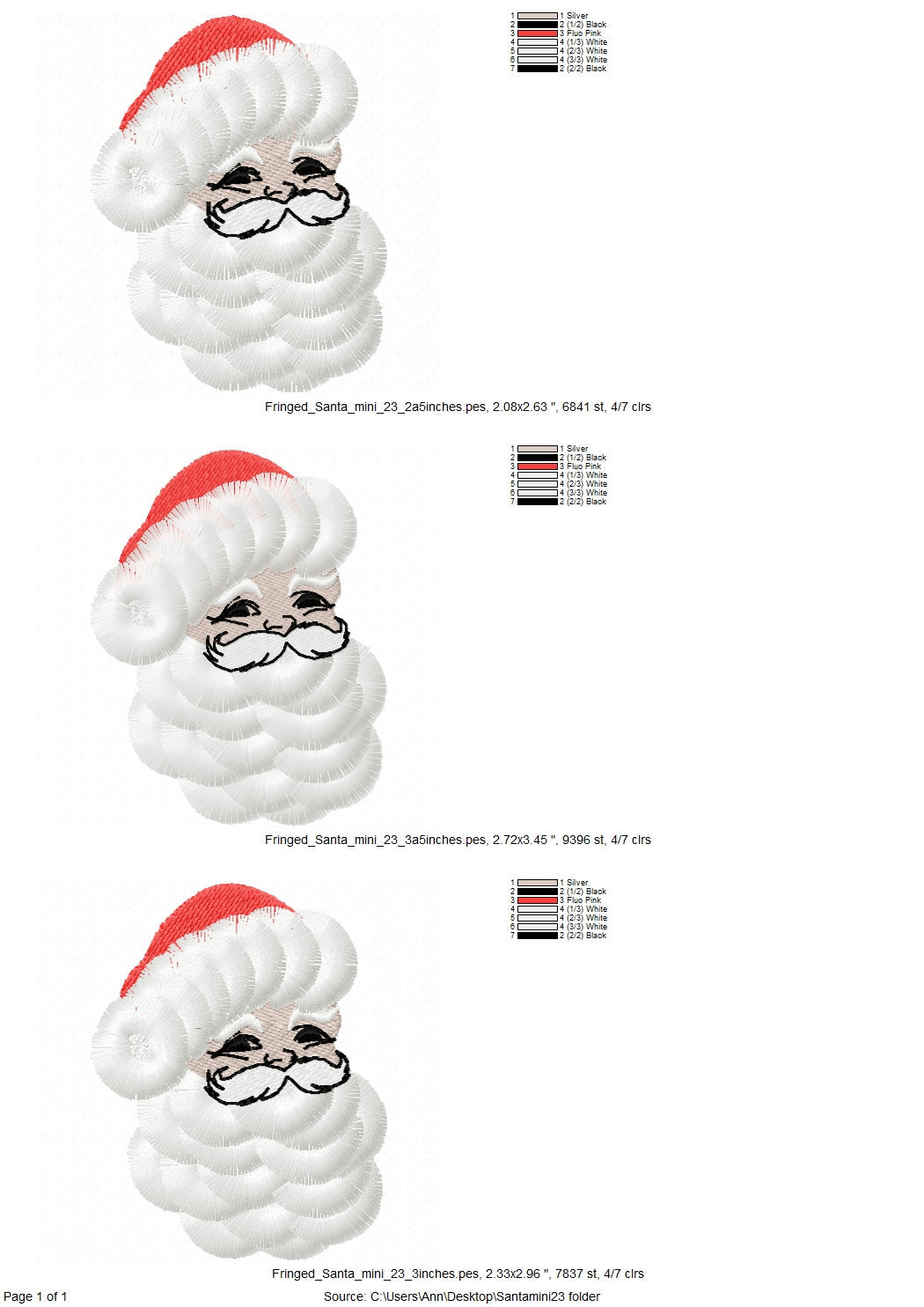 Small Version Of 2023 Christmas Santa