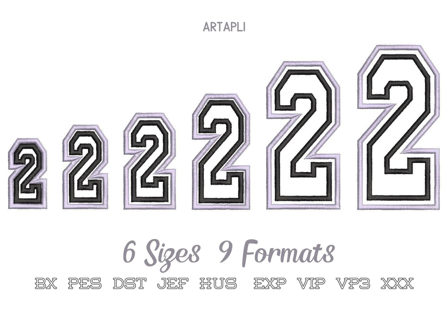 Double Applique Thin Narrow Athletic Font