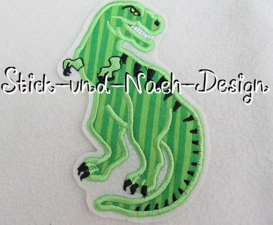 T-rex Dinosaur machine embroidery designs fill stitch and applique in