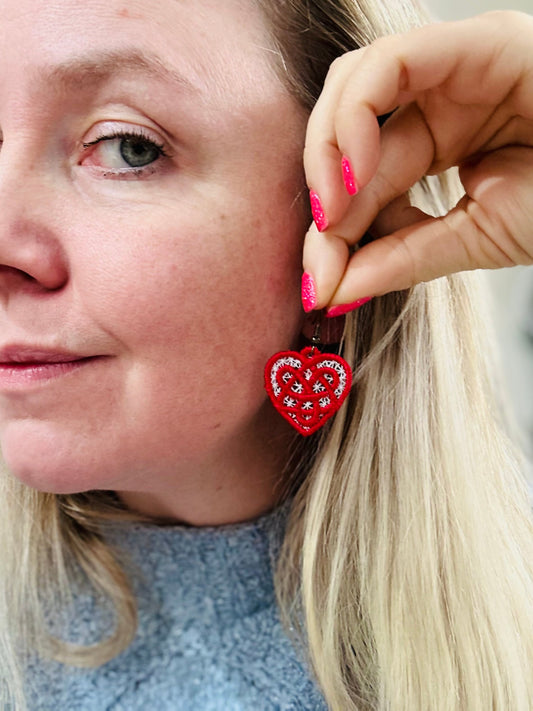 Celtic Knot Heart Earrings Charm