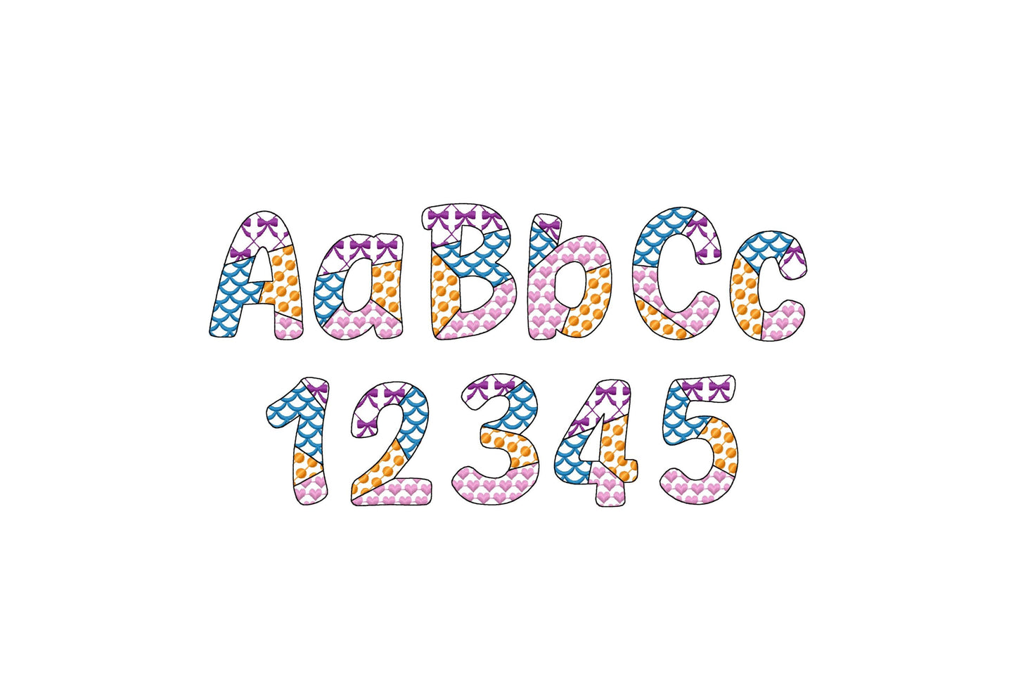 Patchwork Patterned Summer Font