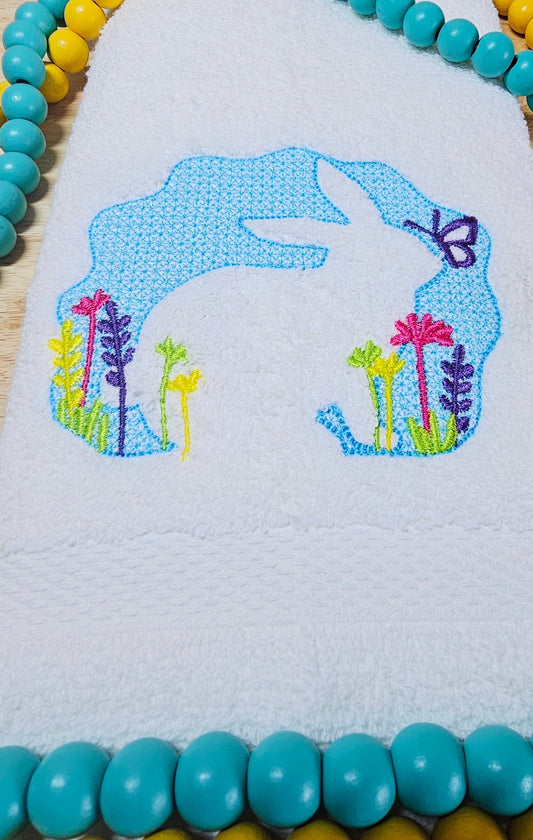 Embossed Towel Easter Bunny