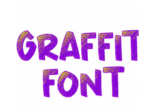 Iridescent 2-Color Ombre Gradient Graffiti Comics Font