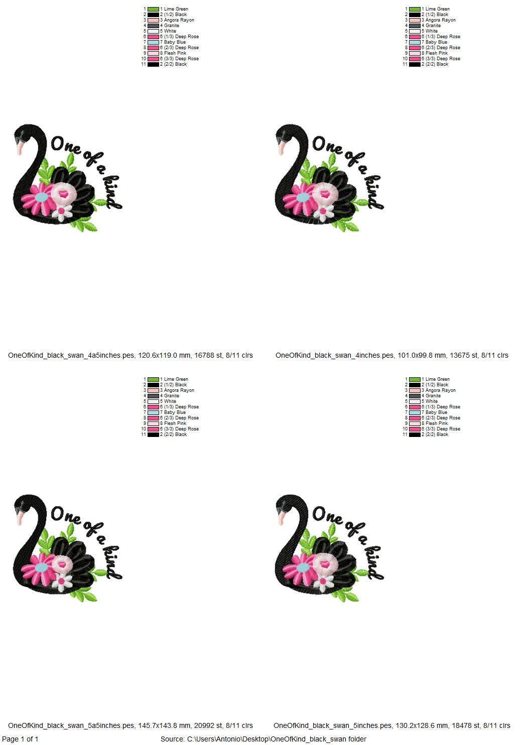 Boho Fringed Black Swan