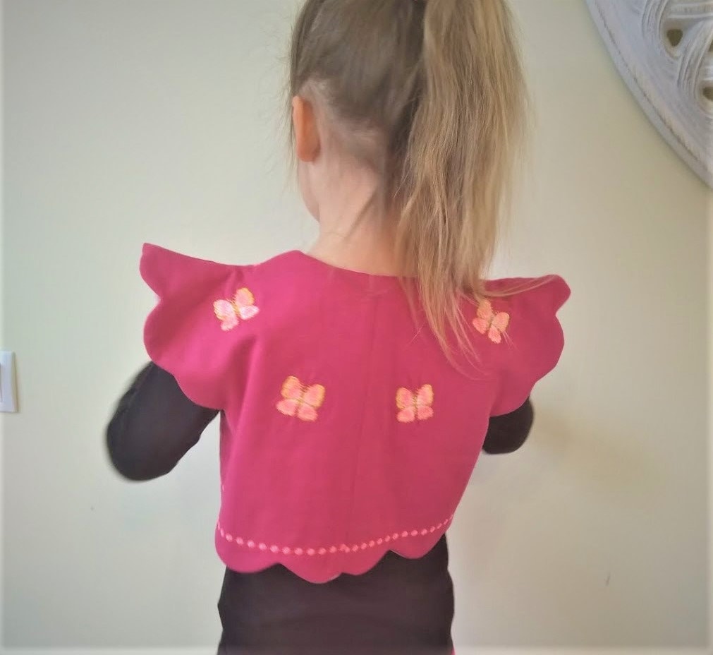 Kids Butterfly Vest Bolero Jacket ITH