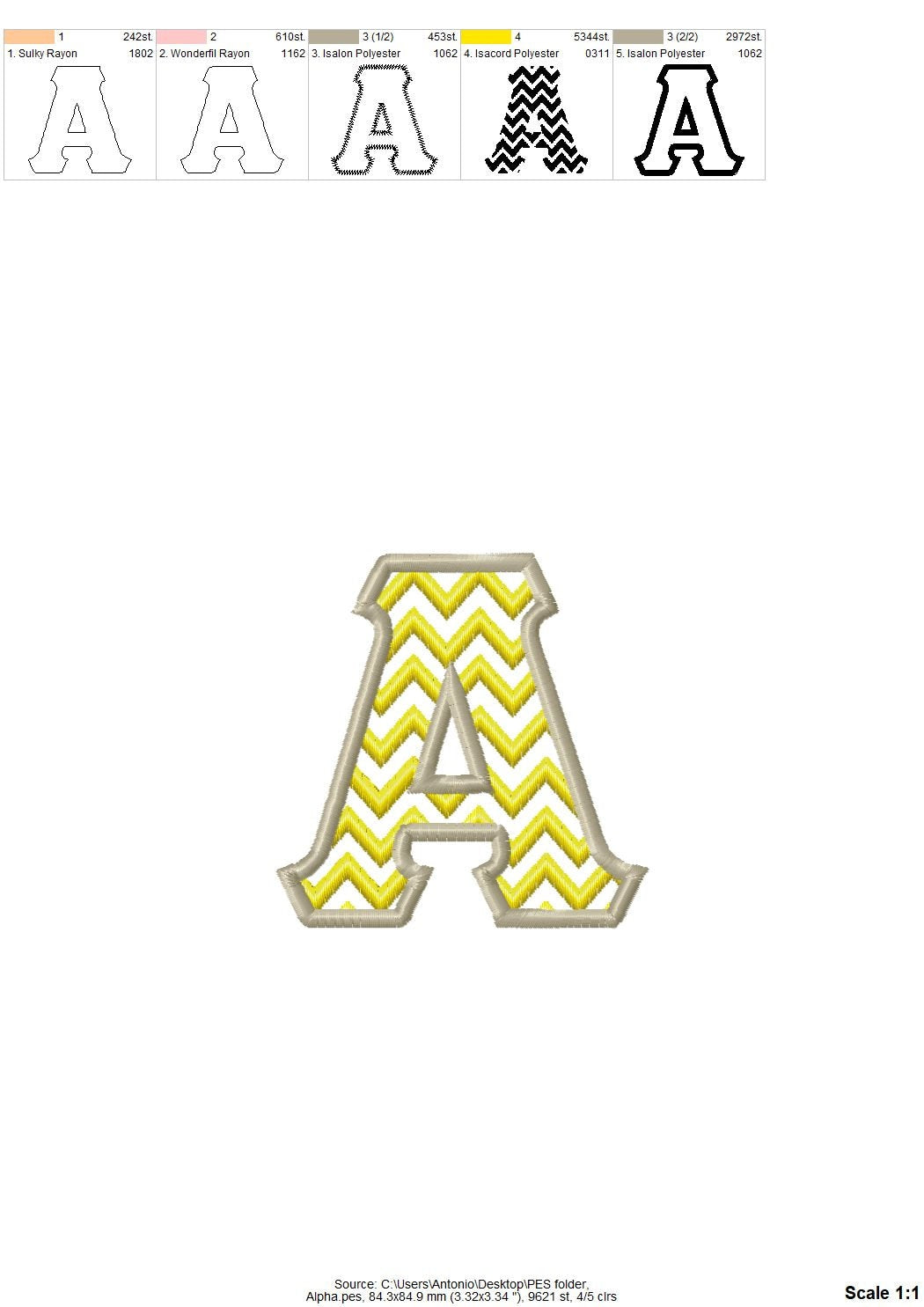 Chevron Sororities Greek Font Applique