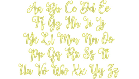 Handwritten Font with Outline Doris