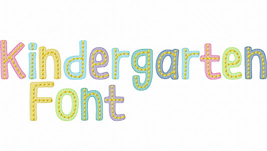 Quick Light Stitch Sketch Kindergarten Font