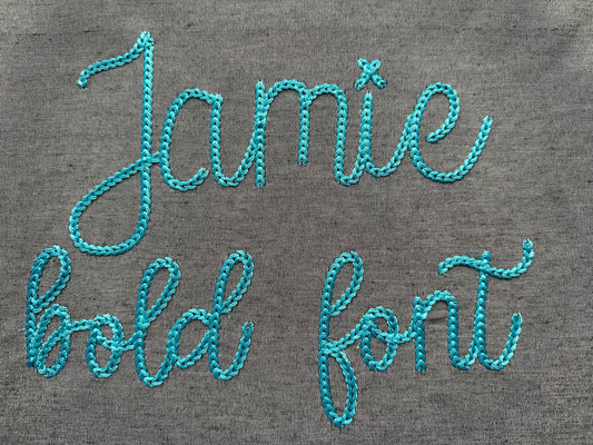 Bold Dense Chain Stitch Handwritten Font